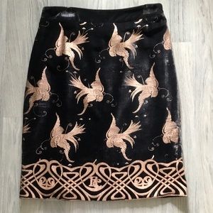 Roberto Cavalli velvet skirt.